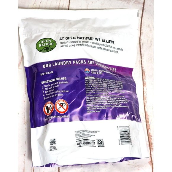 Open Nature Liquid Laundry Packs Fights Stains Lavender Scent 45 Pack Detergent - Picture 5 of 10